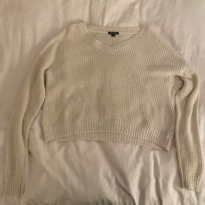 Gold and crème cropped sweater